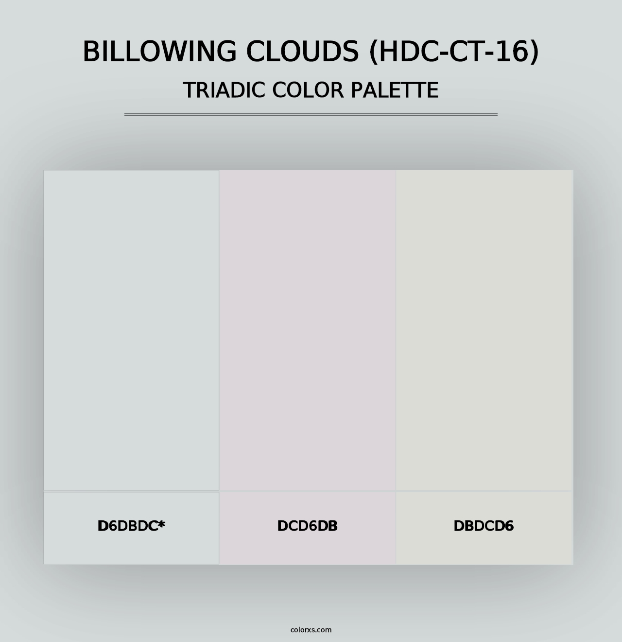 Billowing Clouds (HDC-CT-16) - Triadic Color Palette