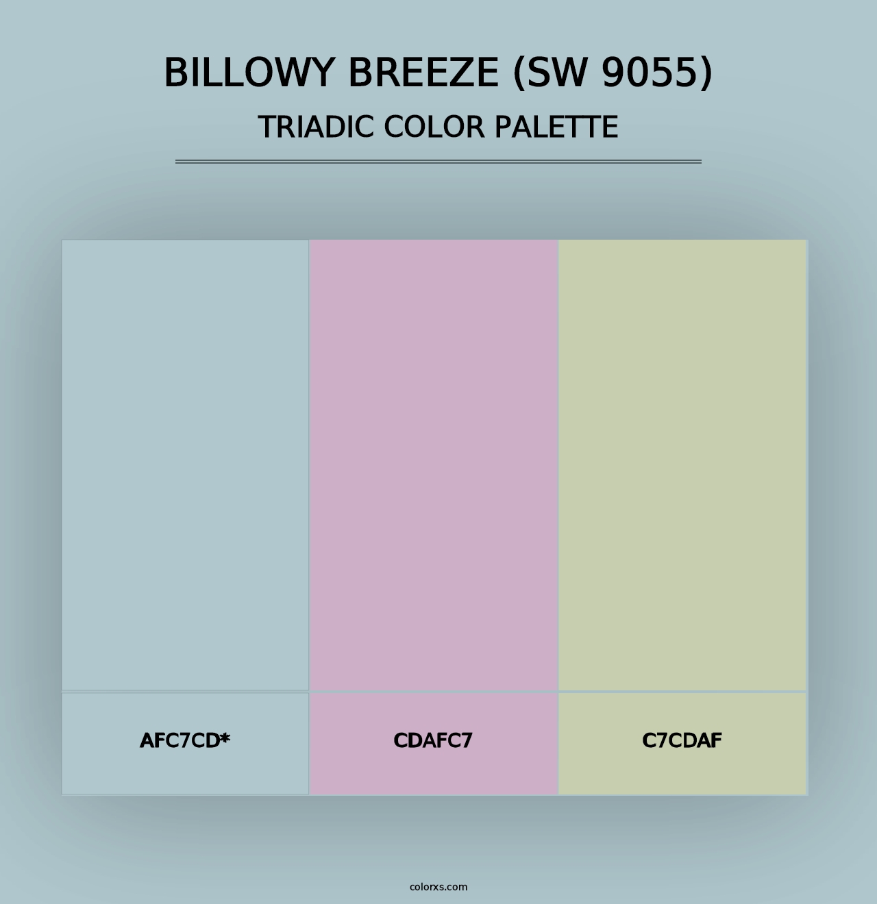 Billowy Breeze (SW 9055) - Triadic Color Palette