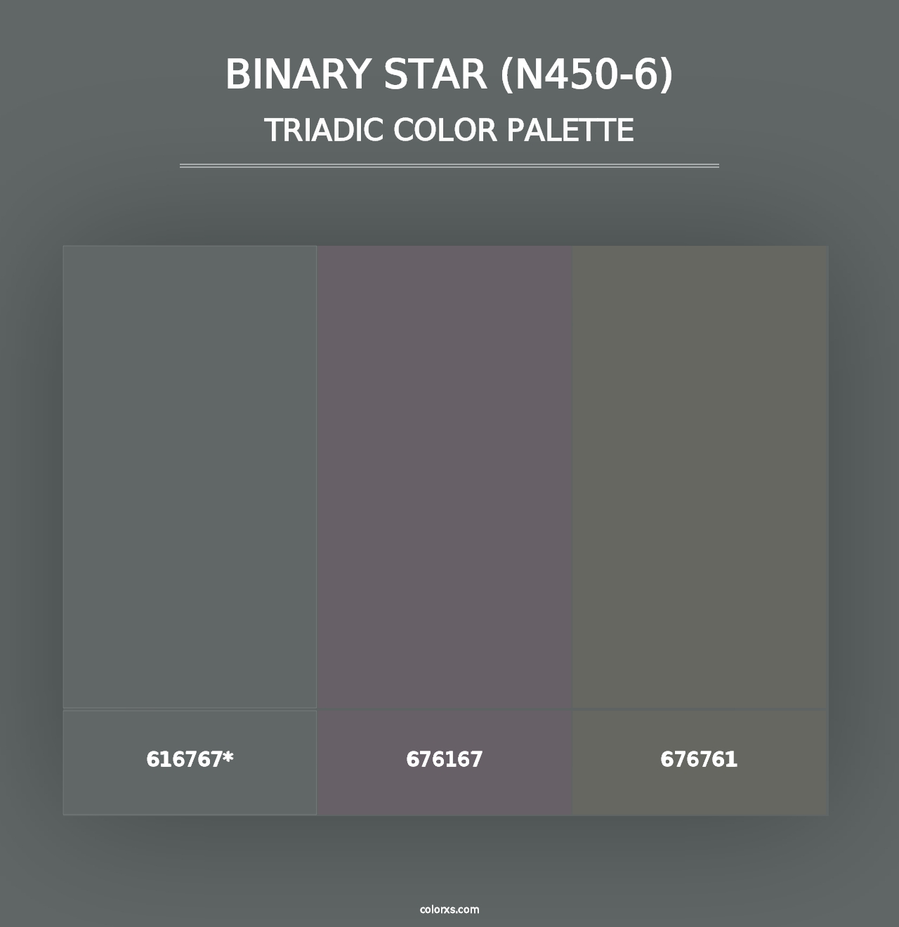 Binary Star (N450-6) - Triadic Color Palette