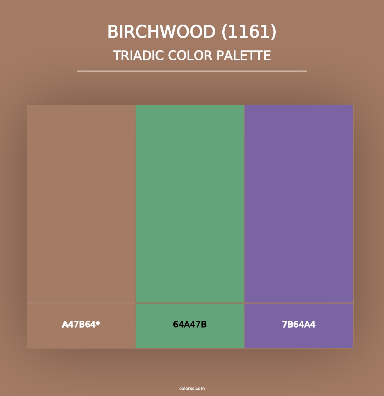 Birchwood (1161) - Triadic Color Palette