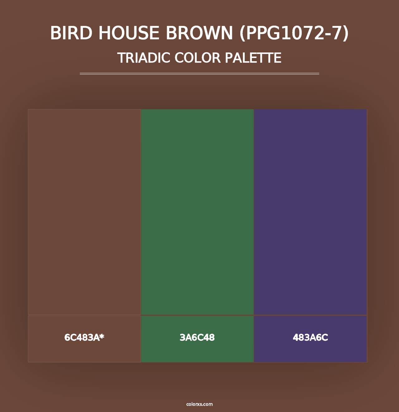 Bird House Brown (PPG1072-7) - Triadic Color Palette