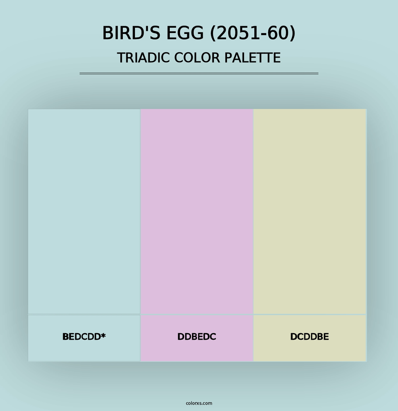 Bird's Egg (2051-60) - Triadic Color Palette