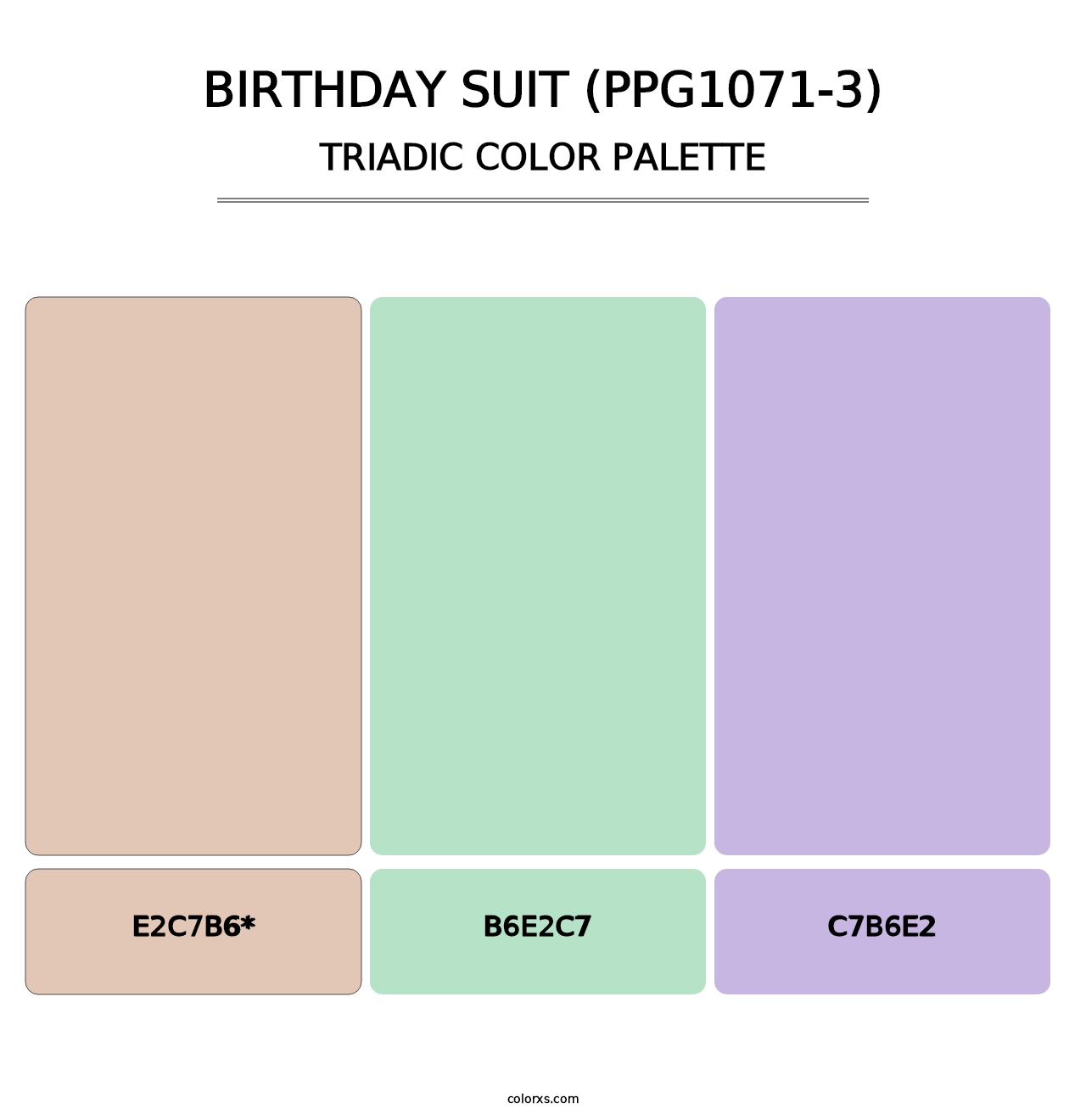 Birthday Suit (PPG1071-3) - Triadic Color Palette