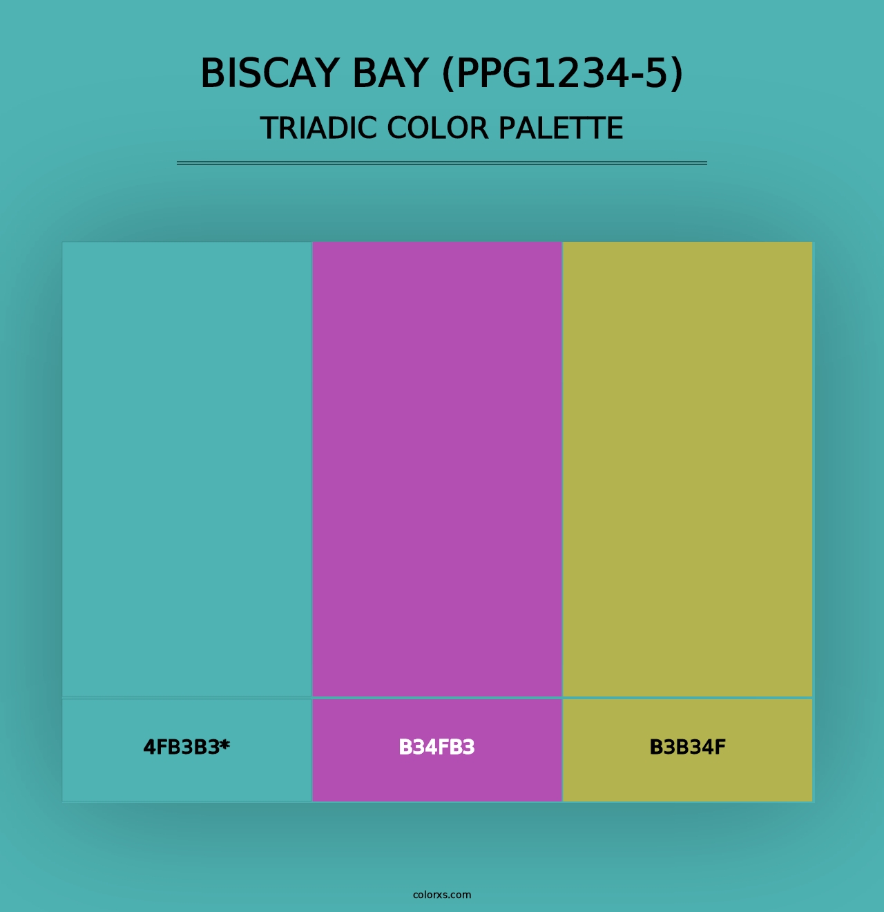 Biscay Bay (PPG1234-5) - Triadic Color Palette