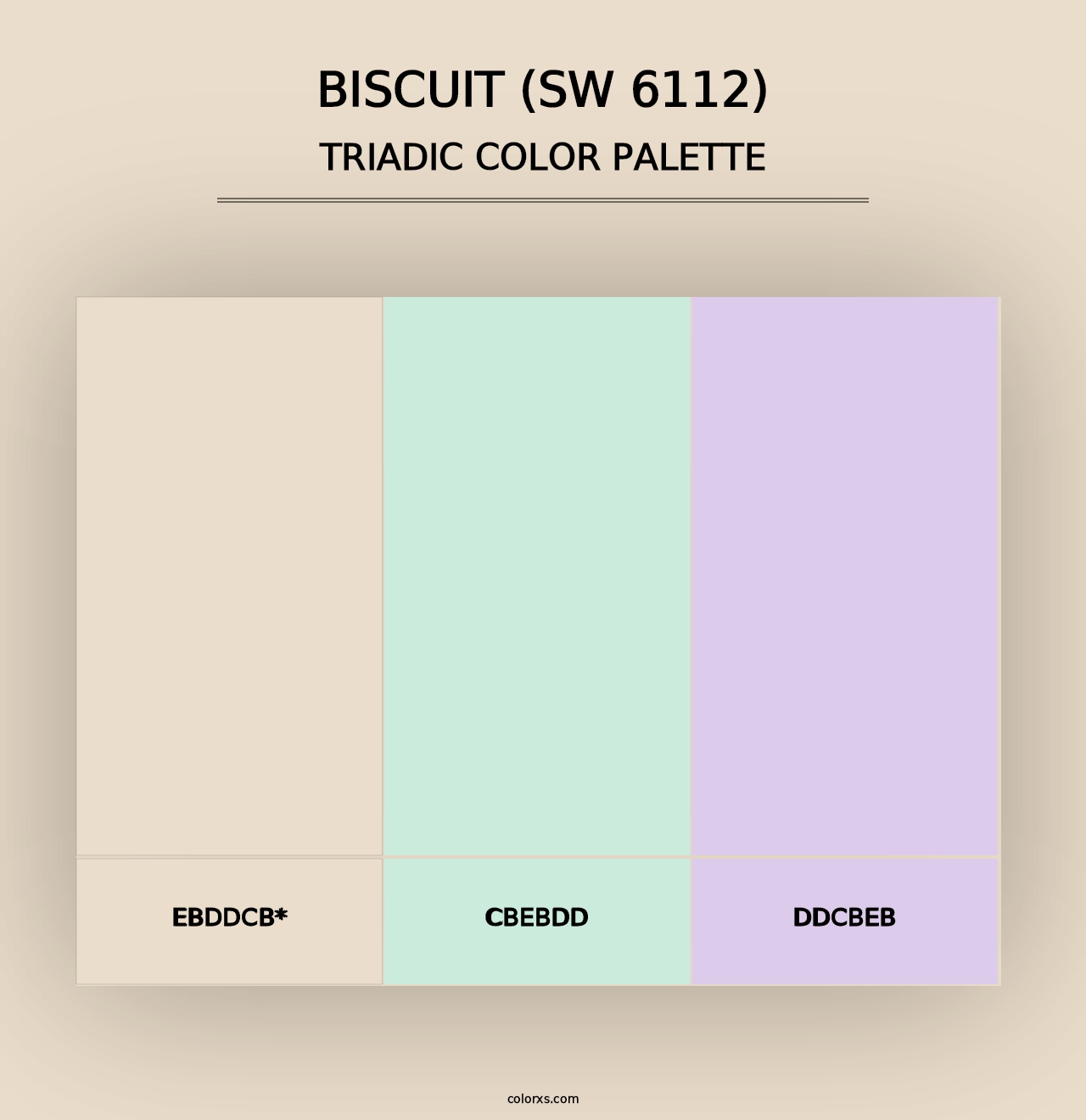 Biscuit (SW 6112) - Triadic Color Palette