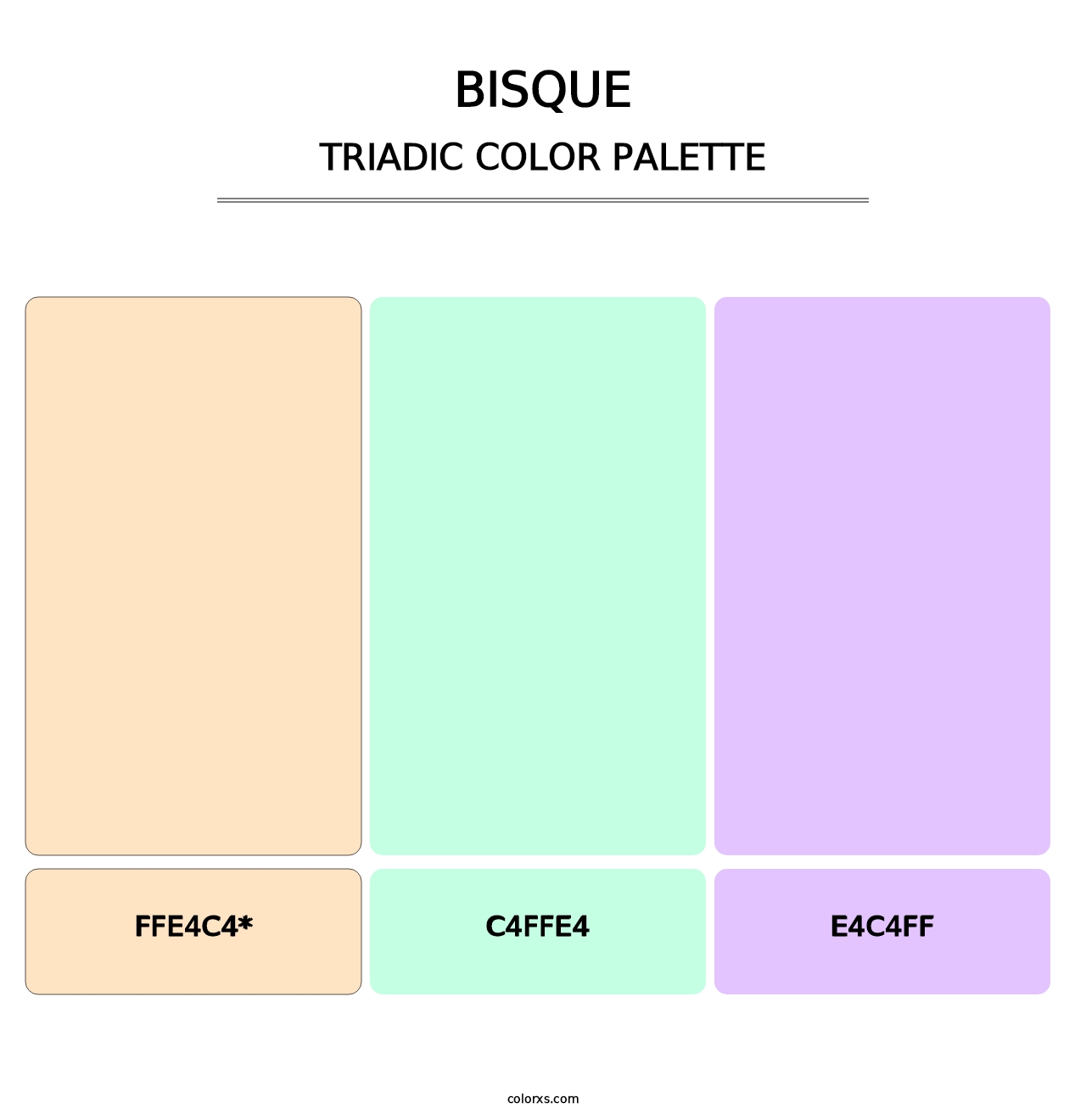 Bisque - Triadic Color Palette