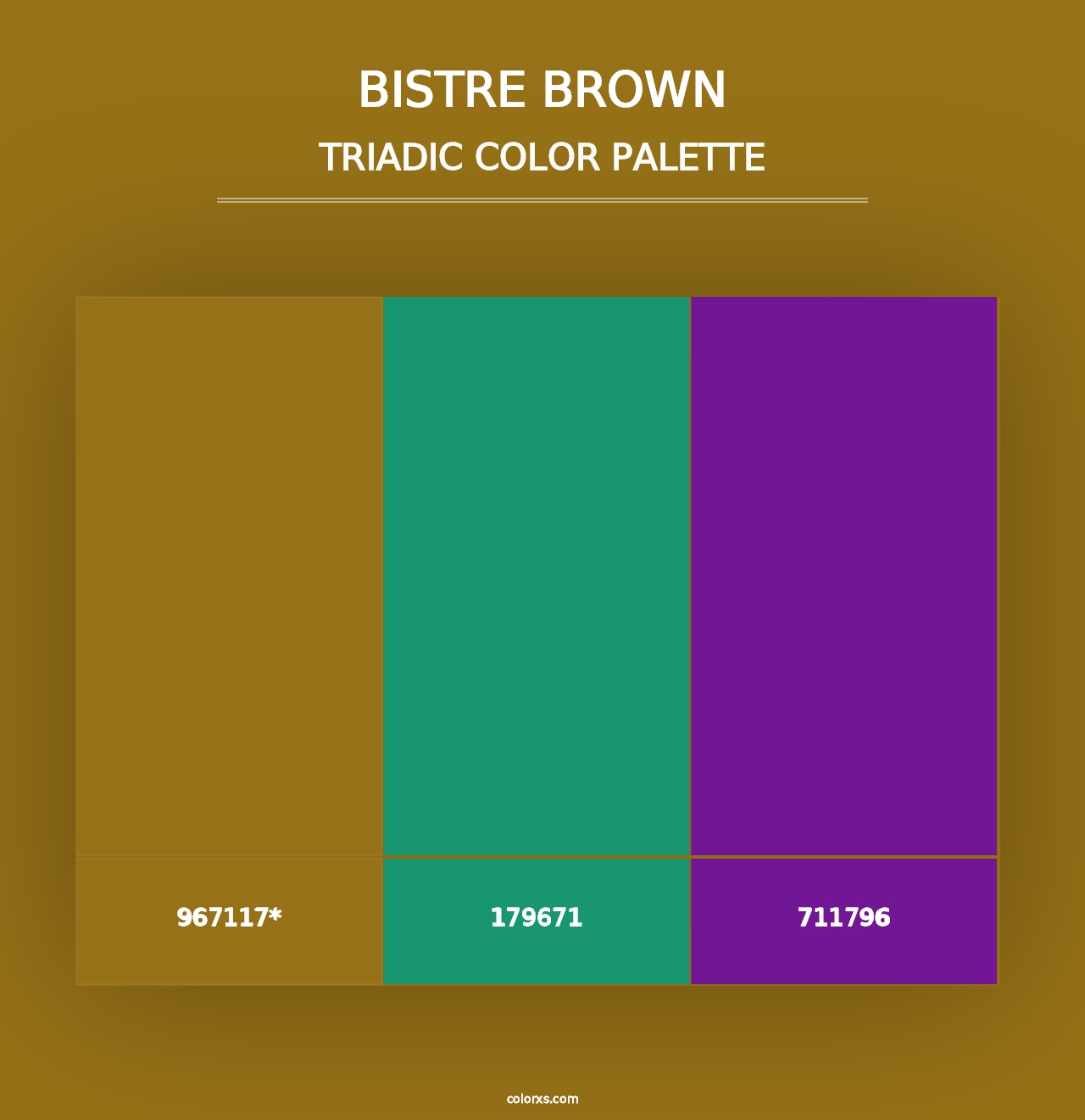 Bistre Brown - Triadic Color Palette