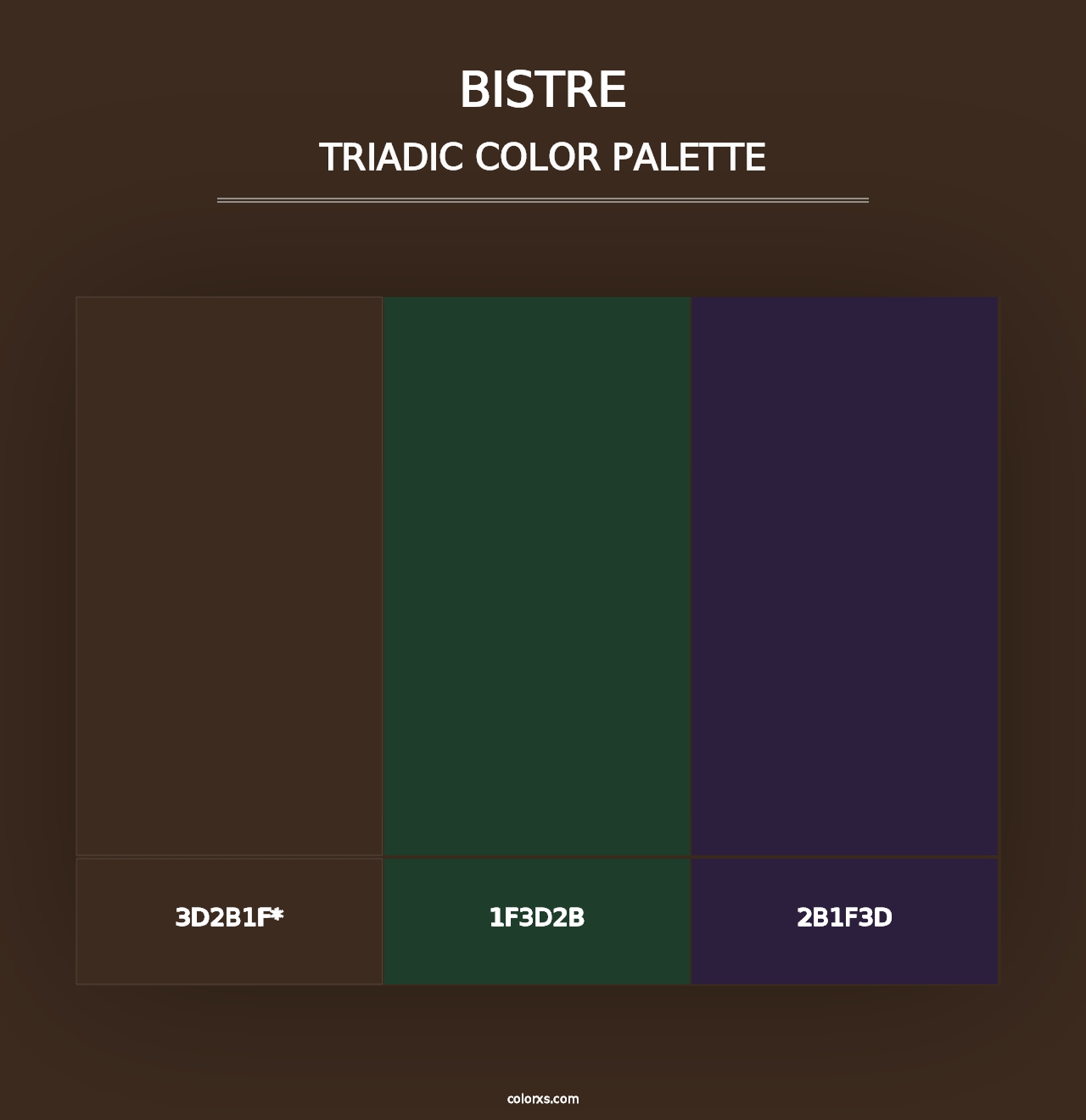 Bistre - Triadic Color Palette