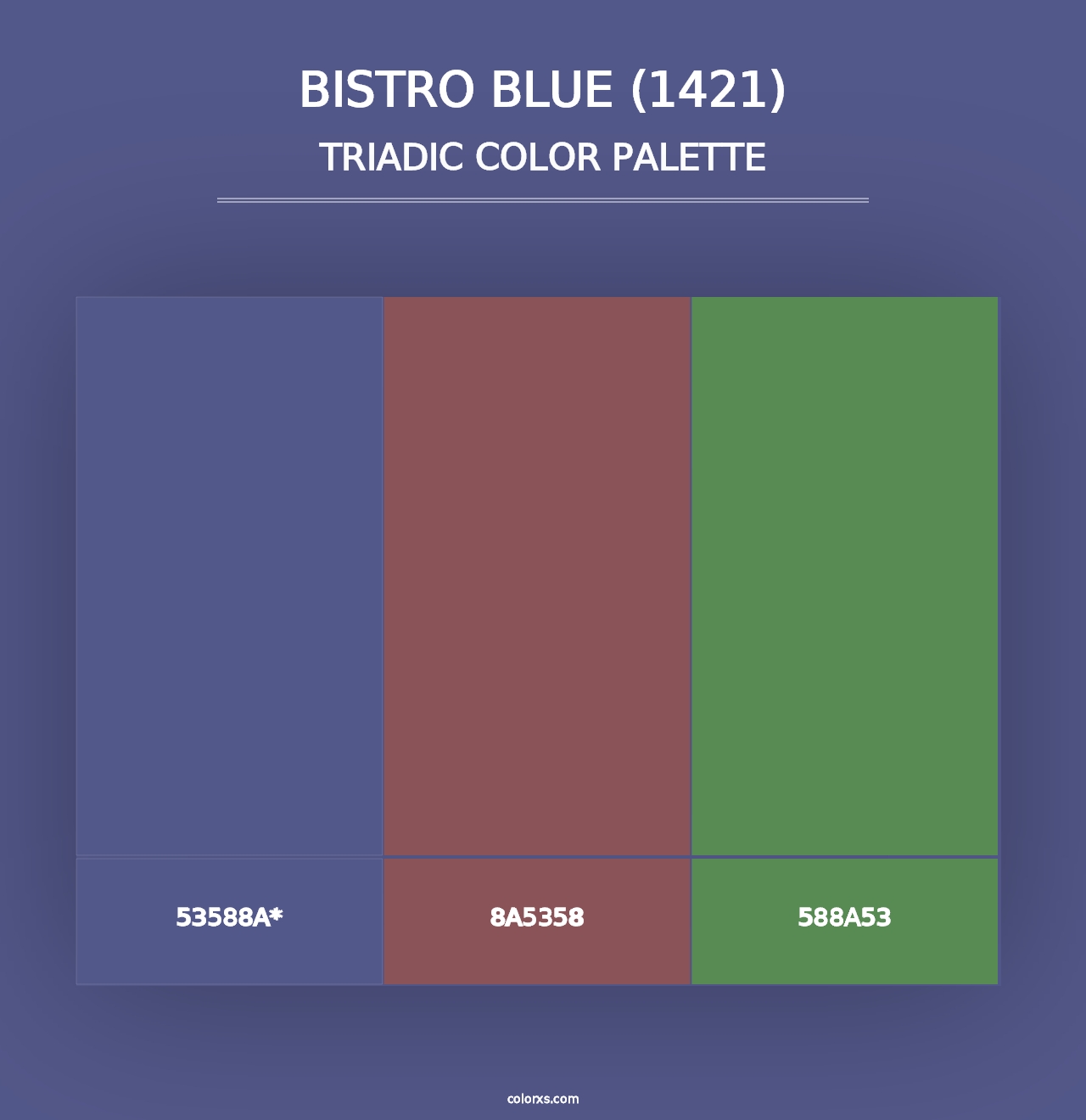 Bistro Blue (1421) - Triadic Color Palette