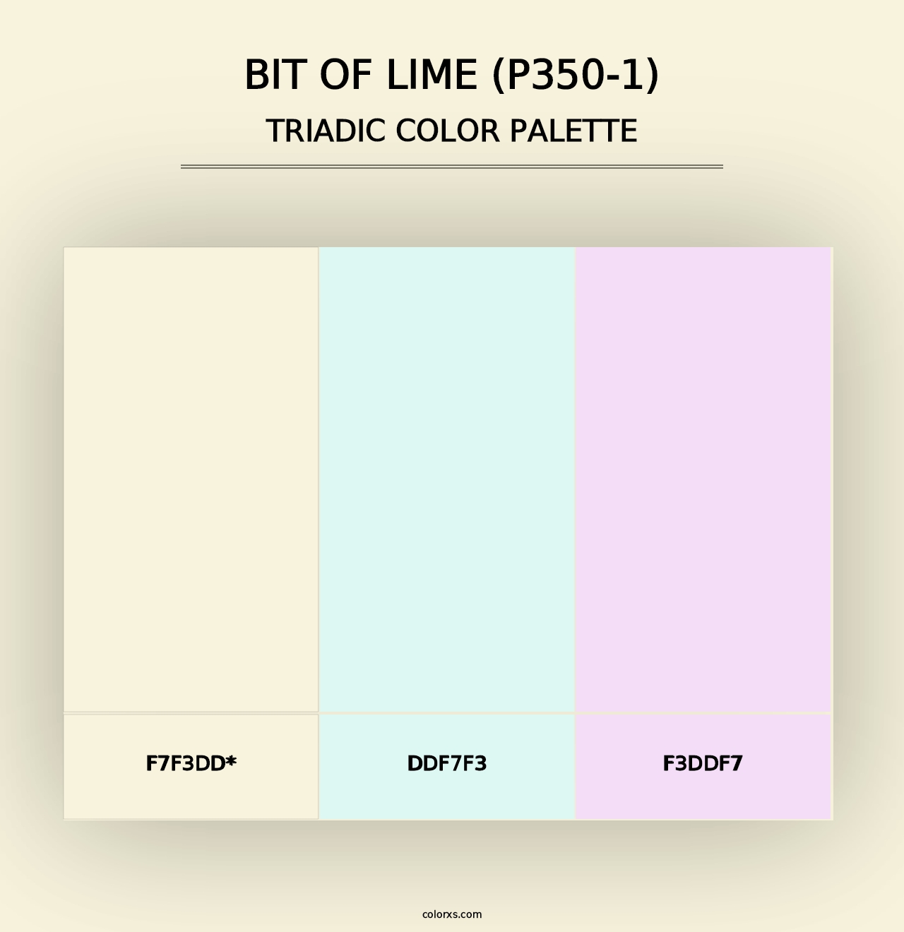 Bit Of Lime (P350-1) - Triadic Color Palette