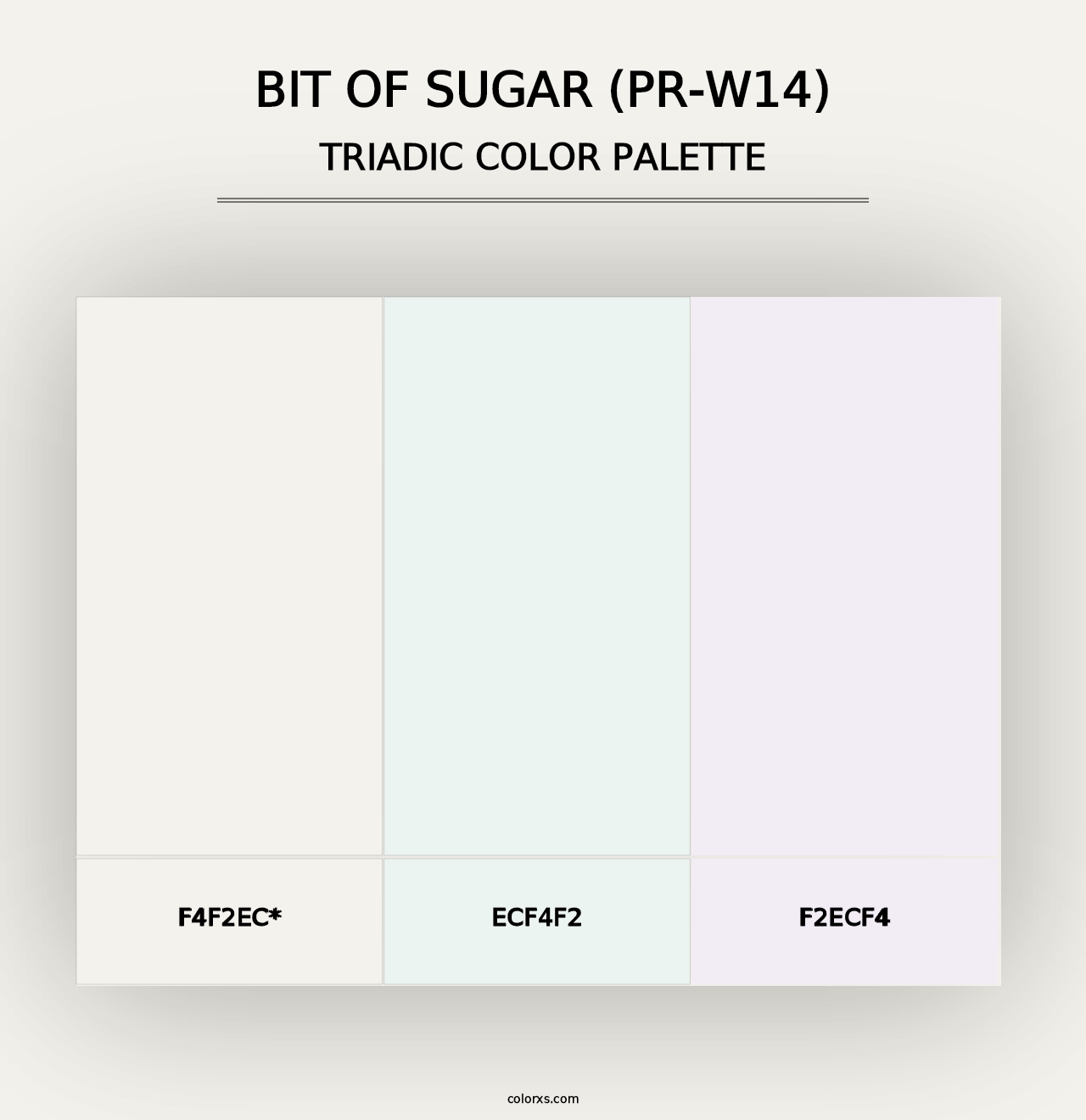 Bit Of Sugar (PR-W14) - Triadic Color Palette