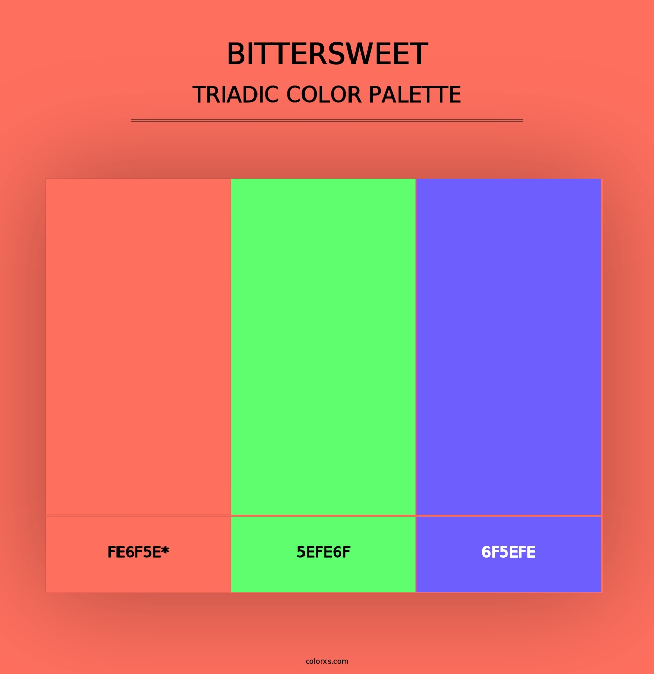 Bittersweet - Triadic Color Palette