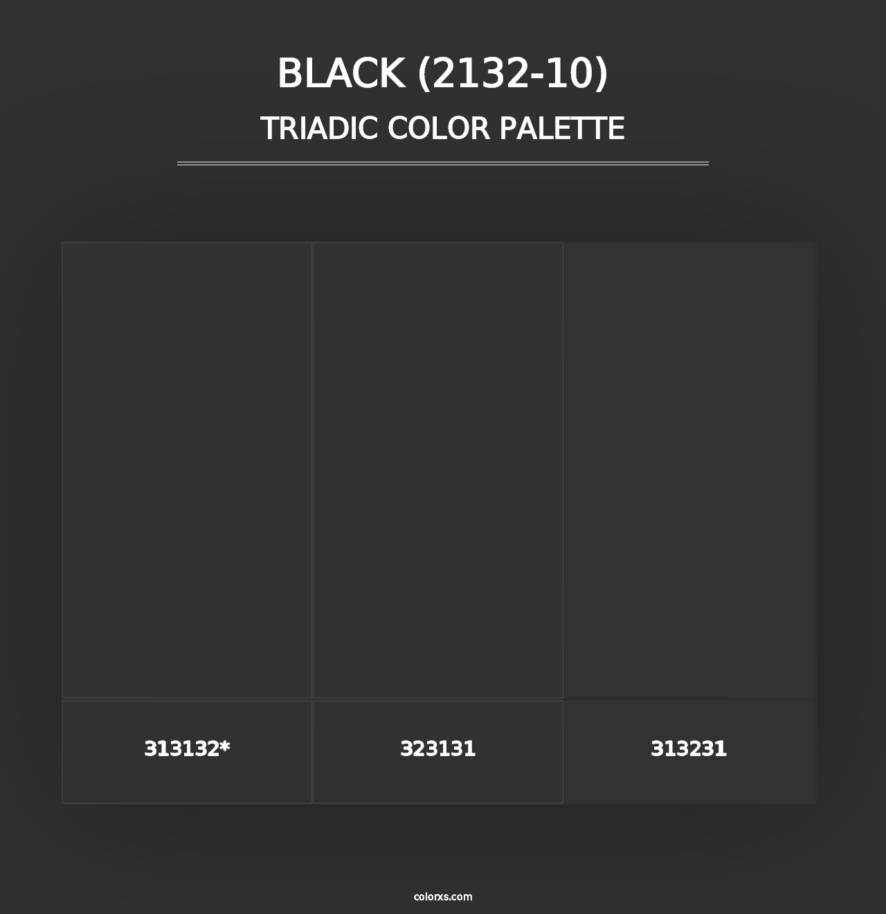 Black (2132-10) - Triadic Color Palette