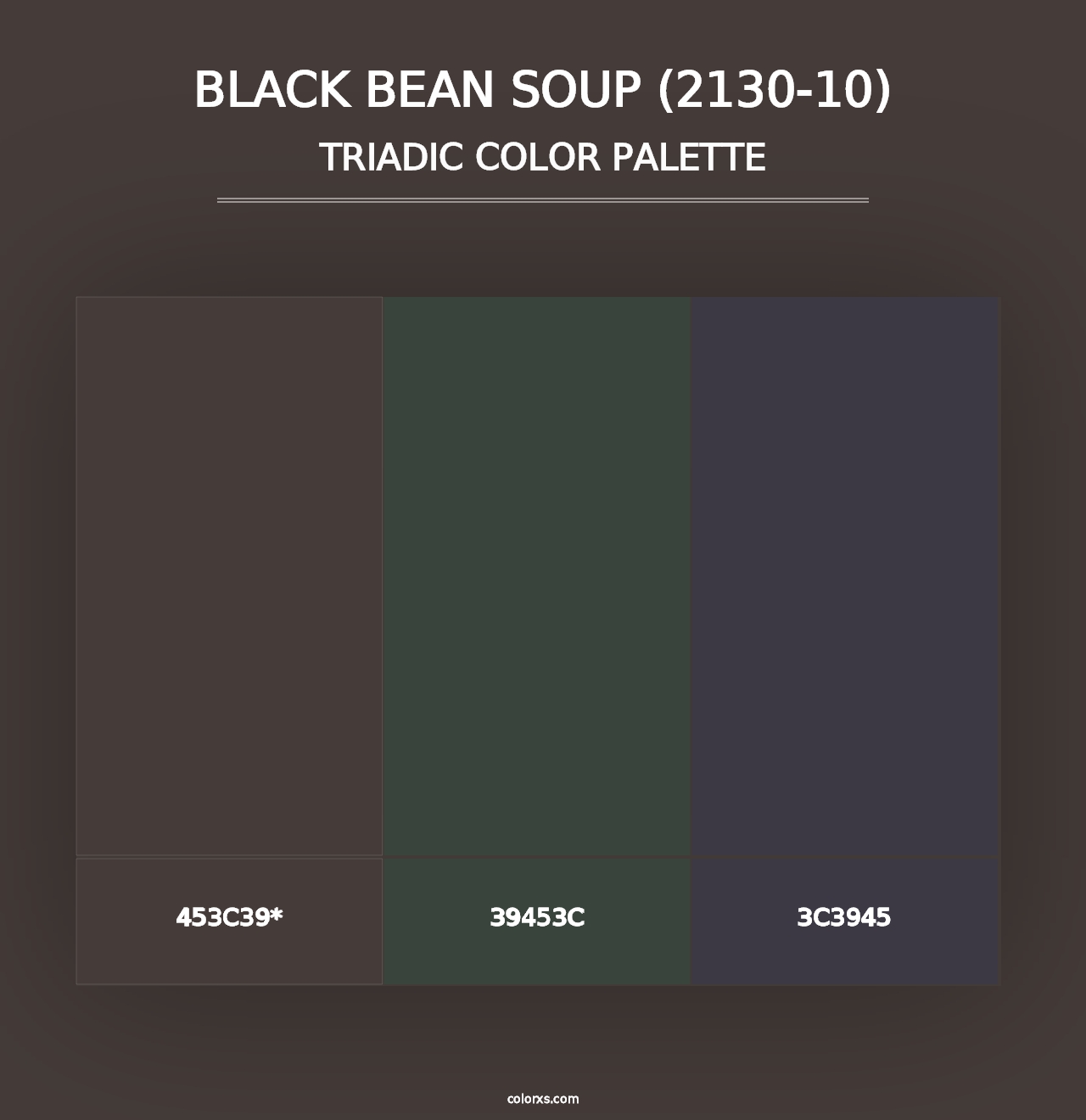 Black Bean Soup (2130-10) - Triadic Color Palette