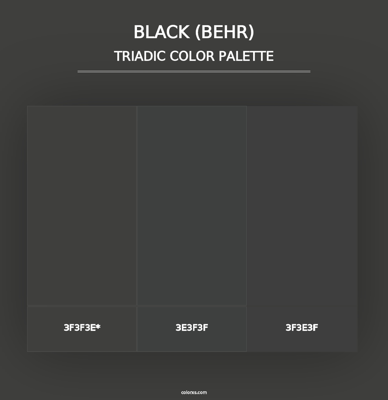 Black (Behr) - Triadic Color Palette