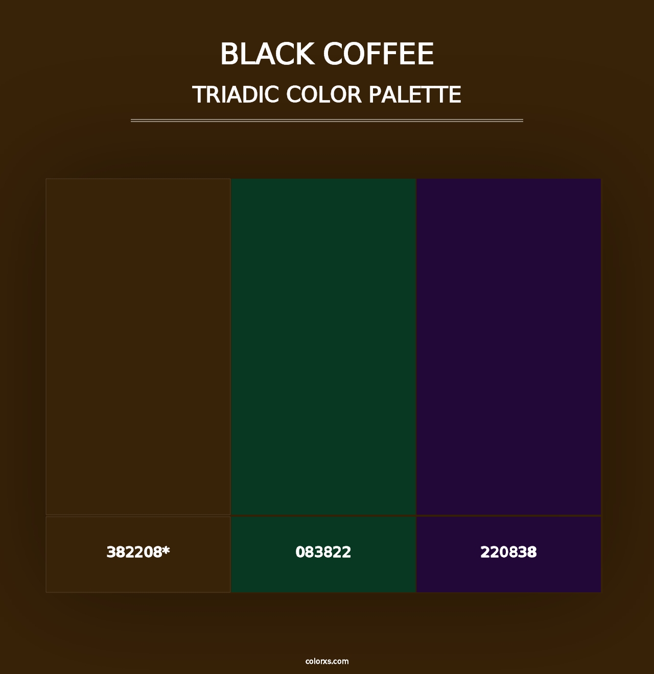 Black Coffee - Triadic Color Palette