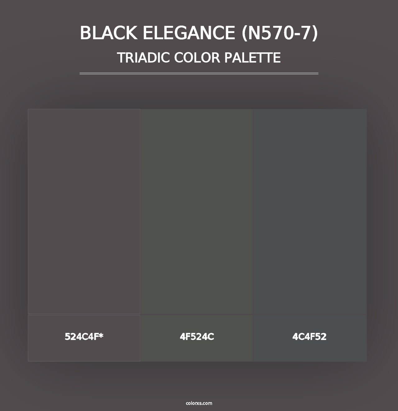 Black Elegance (N570-7) - Triadic Color Palette