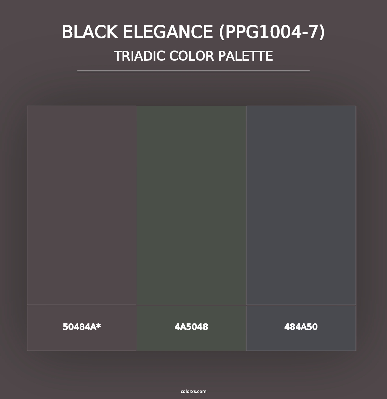 Black Elegance (PPG1004-7) - Triadic Color Palette