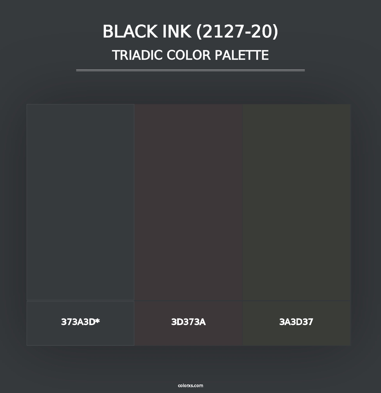 Black Ink (2127-20) - Triadic Color Palette