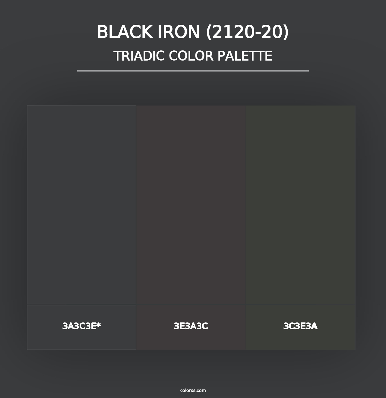 Black Iron (2120-20) - Triadic Color Palette