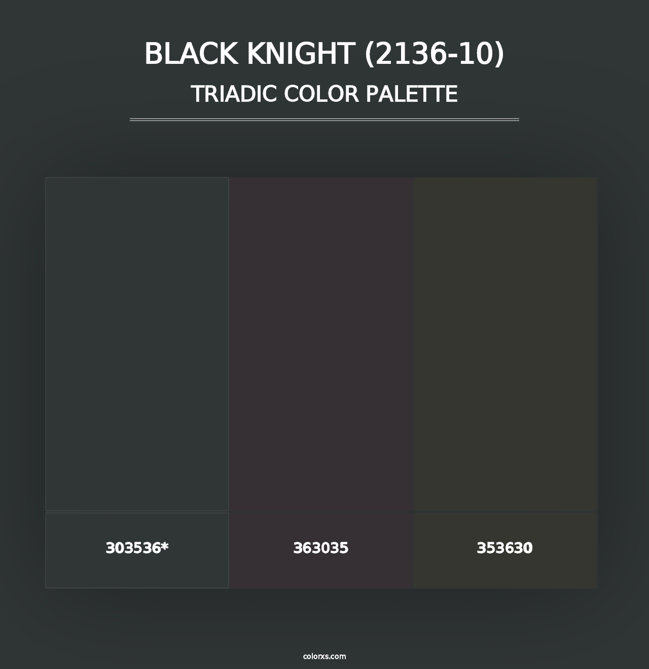 Black Knight (2136-10) - Triadic Color Palette