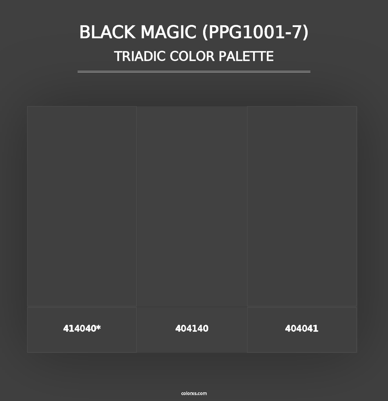 Black Magic (PPG1001-7) - Triadic Color Palette