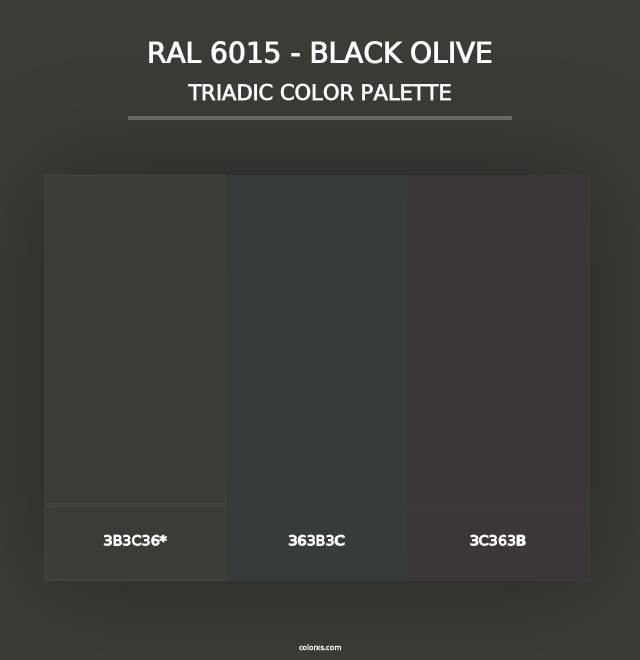 RAL 6015 - Black olive - Triadic Color Palette