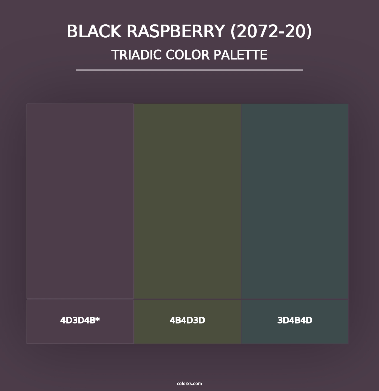 Black Raspberry (2072-20) - Triadic Color Palette