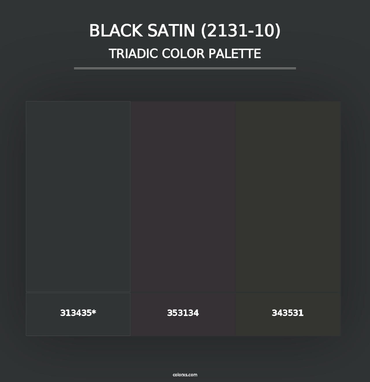 Black Satin (2131-10) - Triadic Color Palette