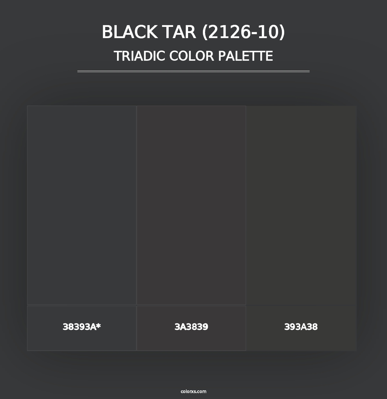 Black Tar (2126-10) - Triadic Color Palette