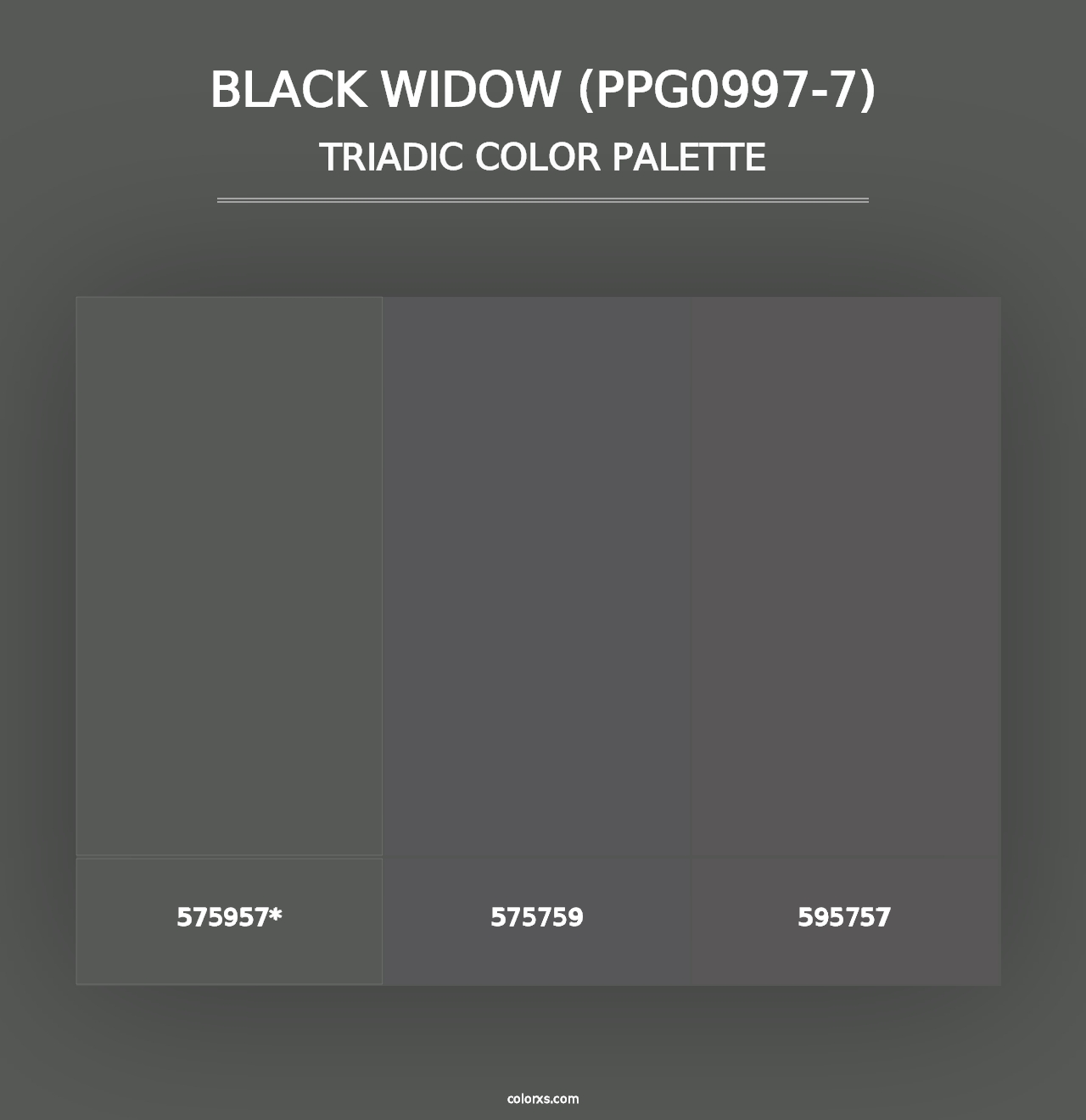 Black Widow (PPG0997-7) - Triadic Color Palette