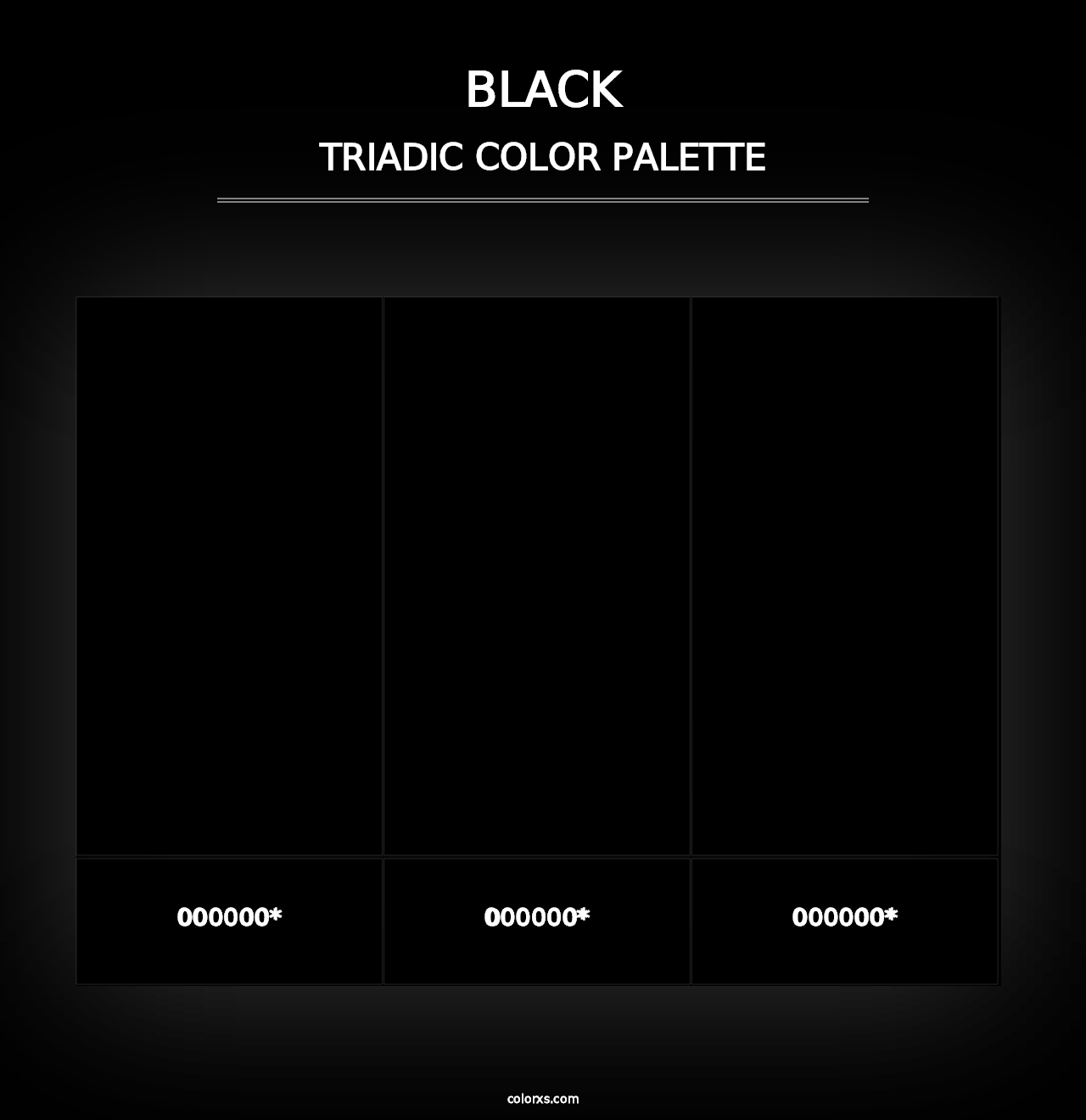 Black - Triadic Color Palette