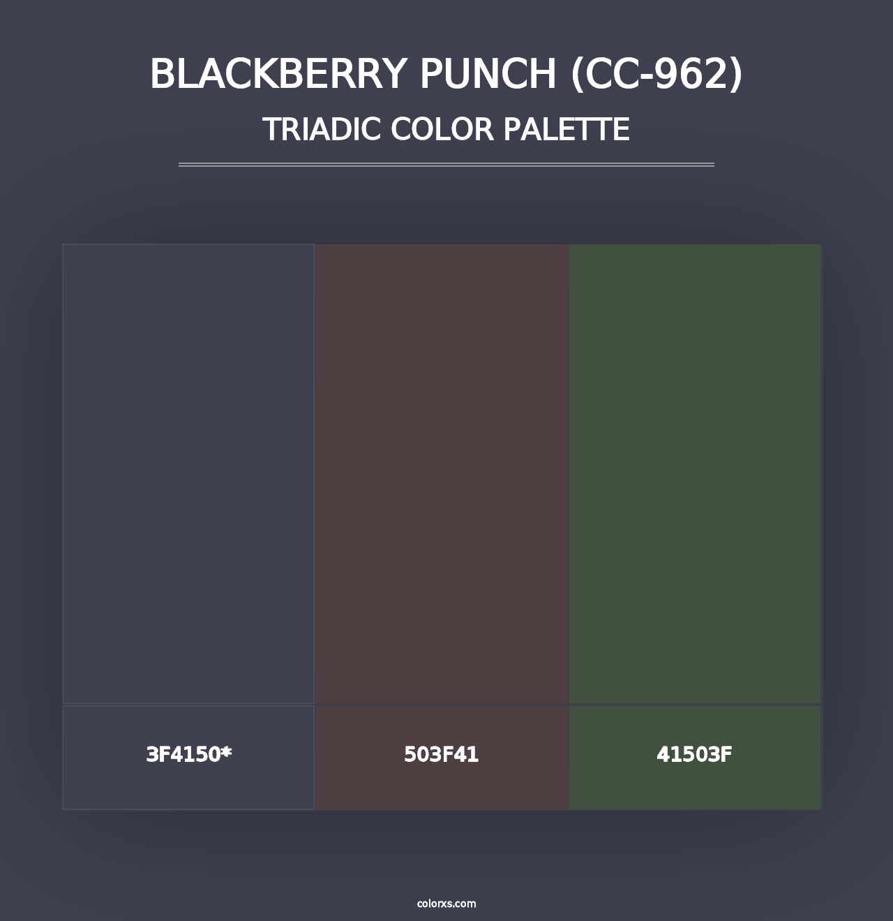 Blackberry Punch (CC-962) - Triadic Color Palette