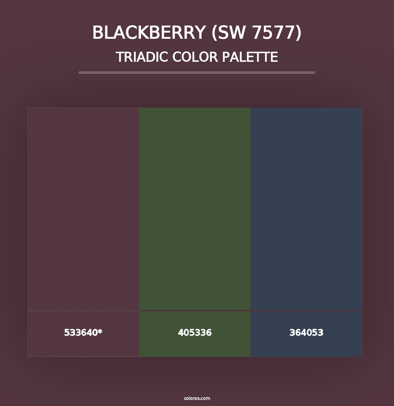 Blackberry (SW 7577) - Triadic Color Palette