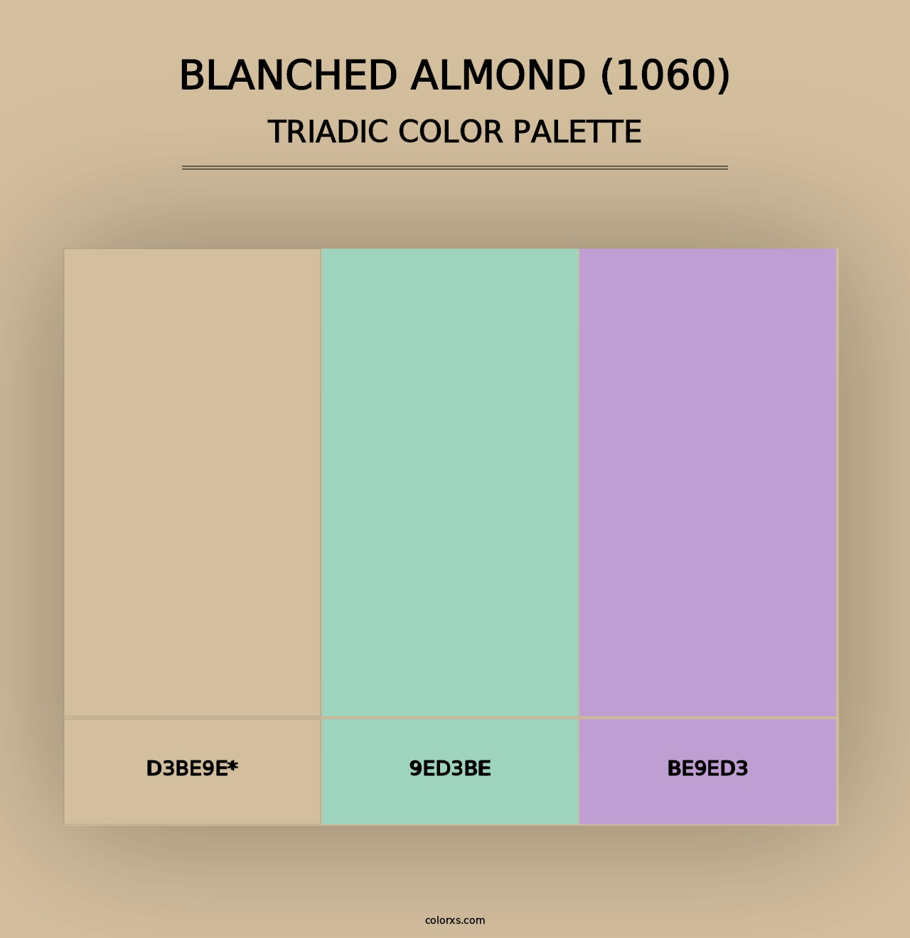 Blanched Almond (1060) - Triadic Color Palette