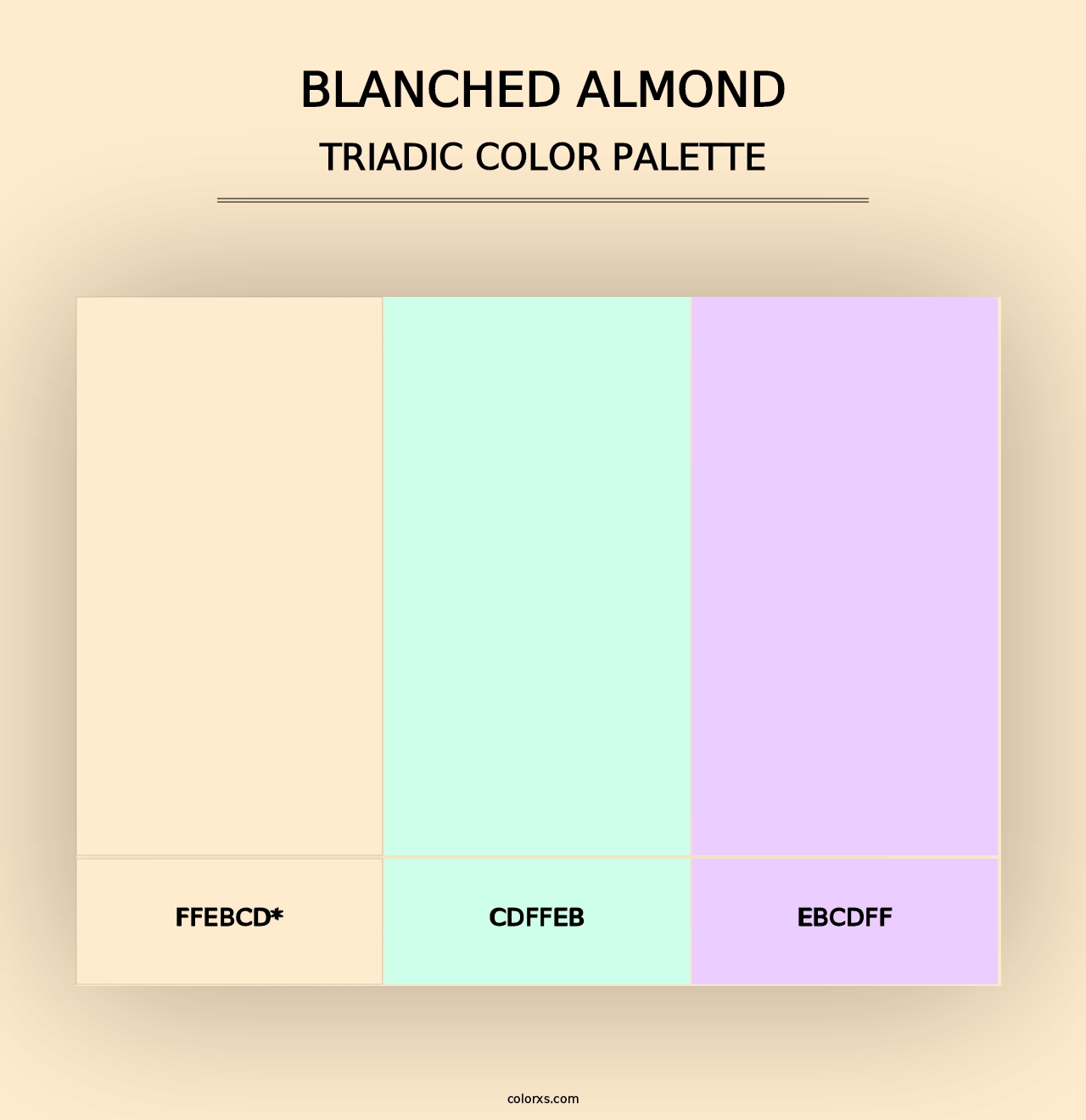 Blanched Almond - Triadic Color Palette