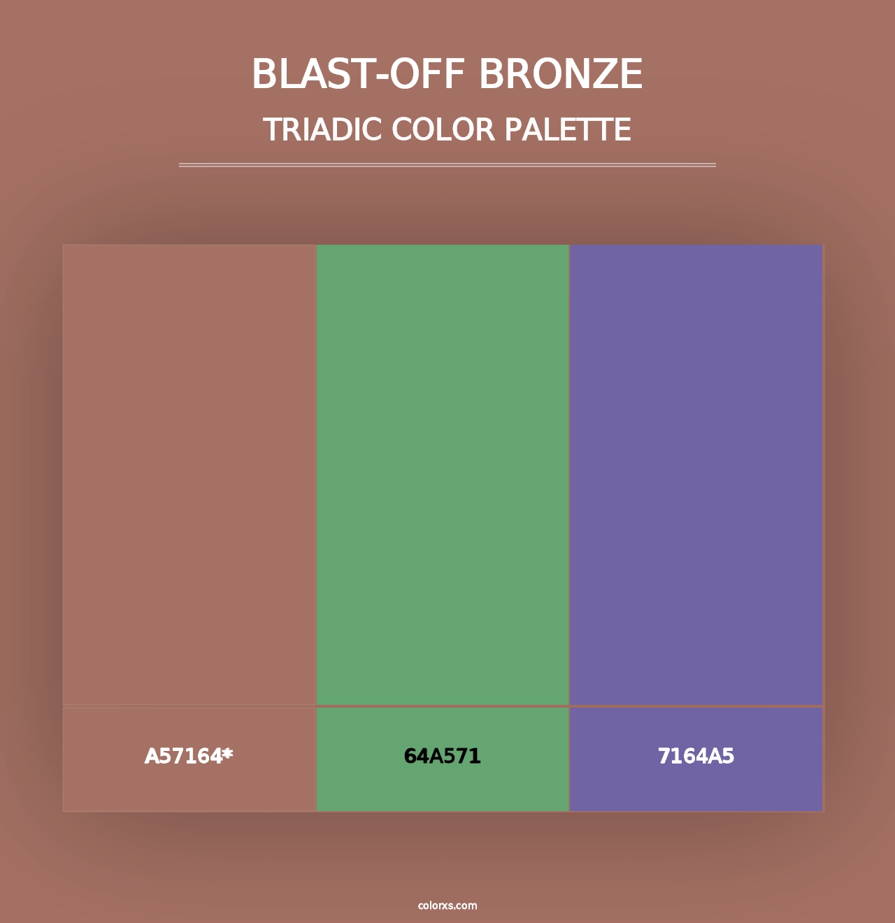 Blast-Off Bronze - Triadic Color Palette