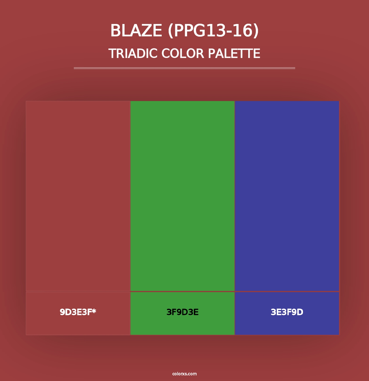 Blaze (PPG13-16) - Triadic Color Palette