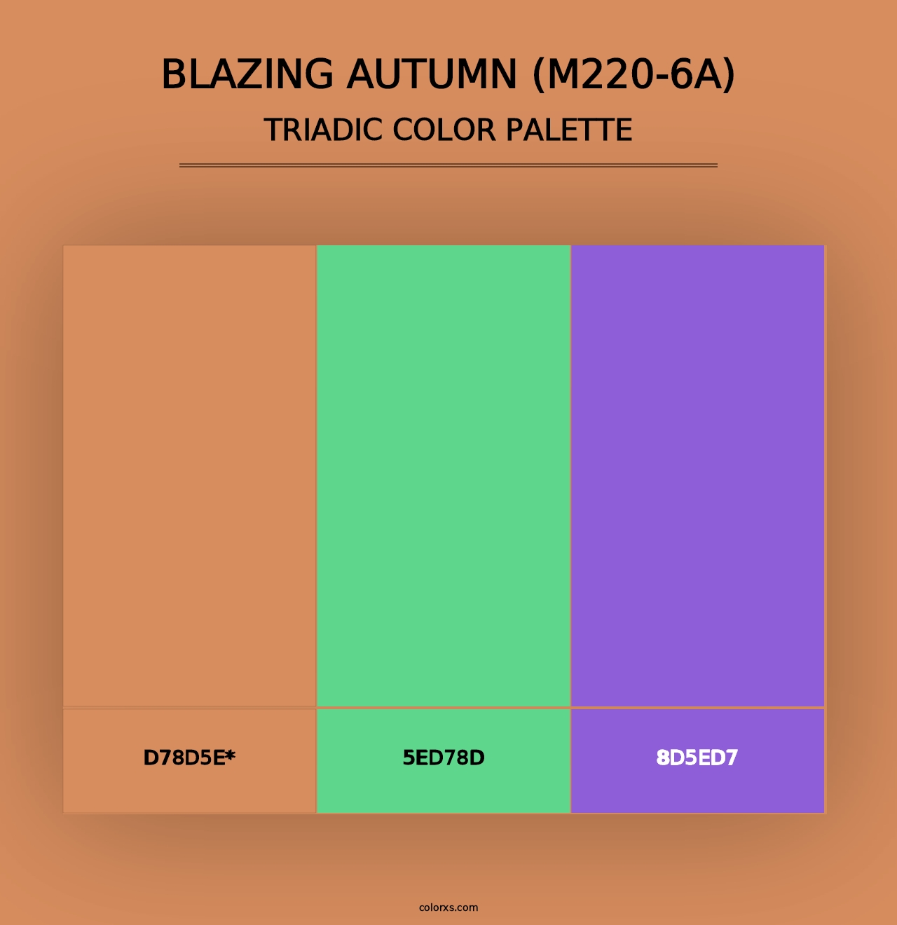 Blazing Autumn (M220-6A) - Triadic Color Palette