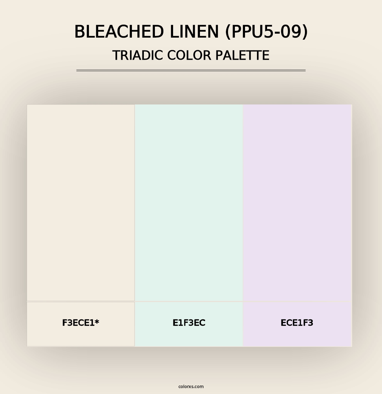 Bleached Linen (PPU5-09) - Triadic Color Palette