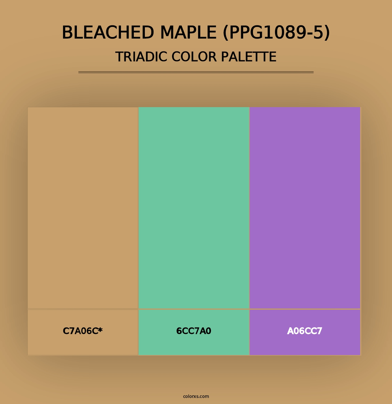 Bleached Maple (PPG1089-5) - Triadic Color Palette