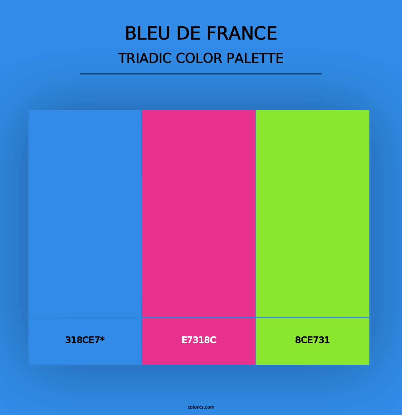 Bleu de France - Triadic Color Palette