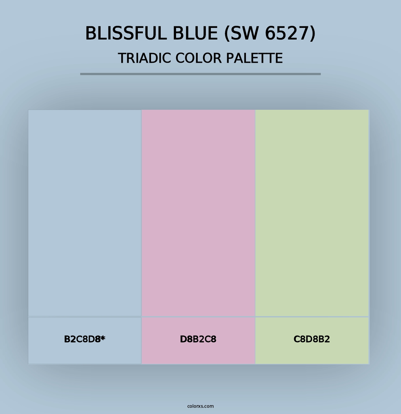 Blissful Blue (SW 6527) - Triadic Color Palette