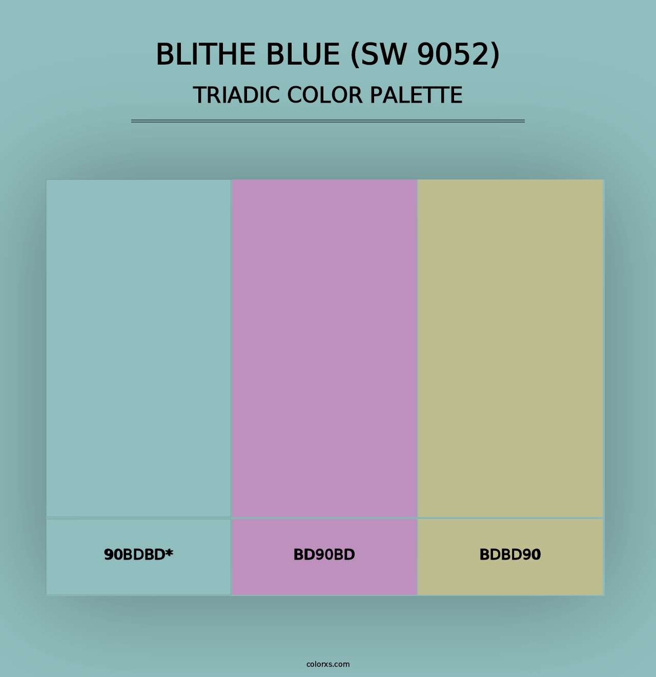 Blithe Blue (SW 9052) - Triadic Color Palette