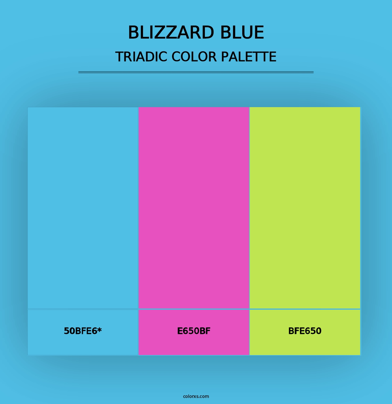 Blizzard Blue - Triadic Color Palette