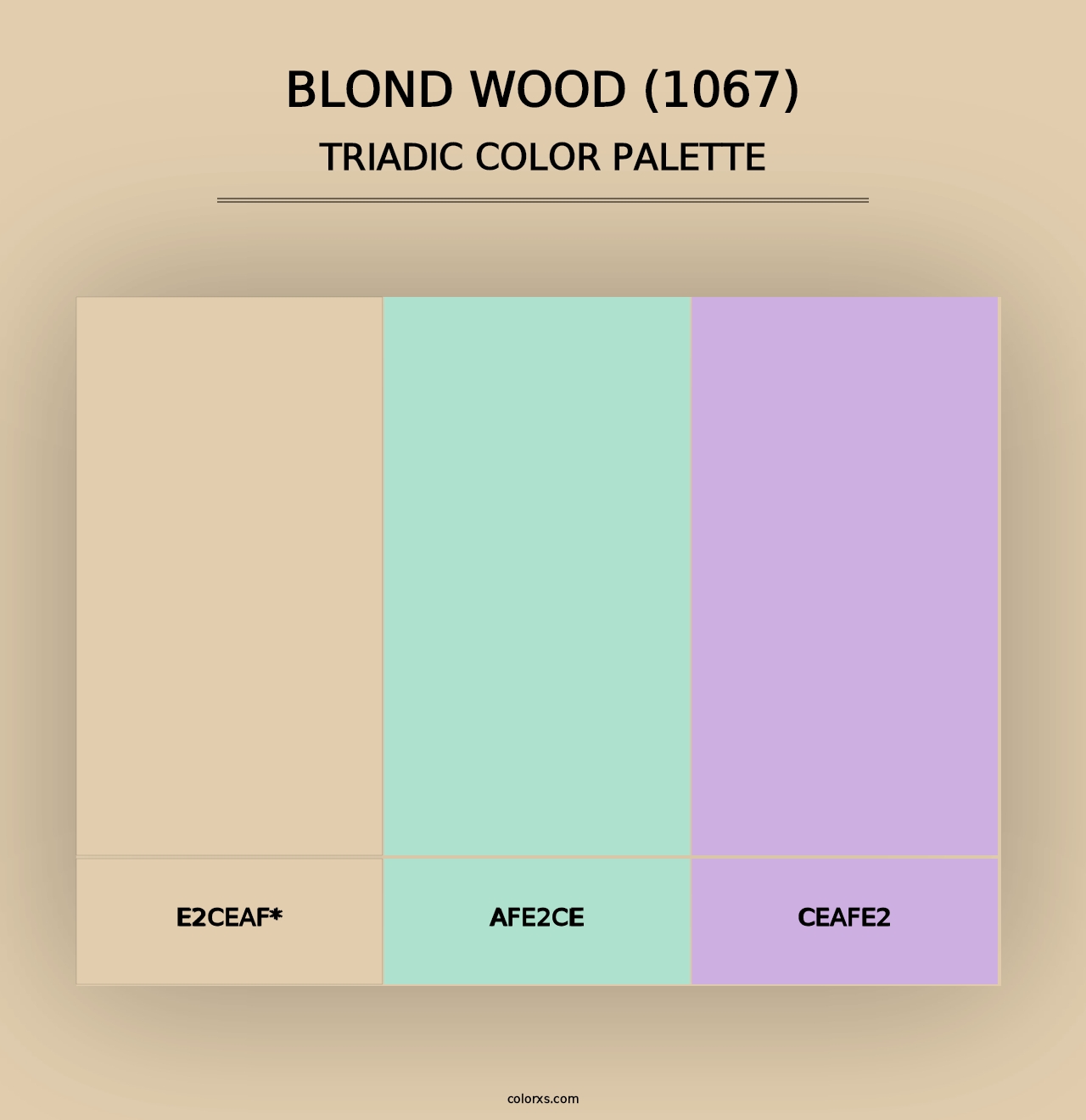 Blond Wood (1067) - Triadic Color Palette