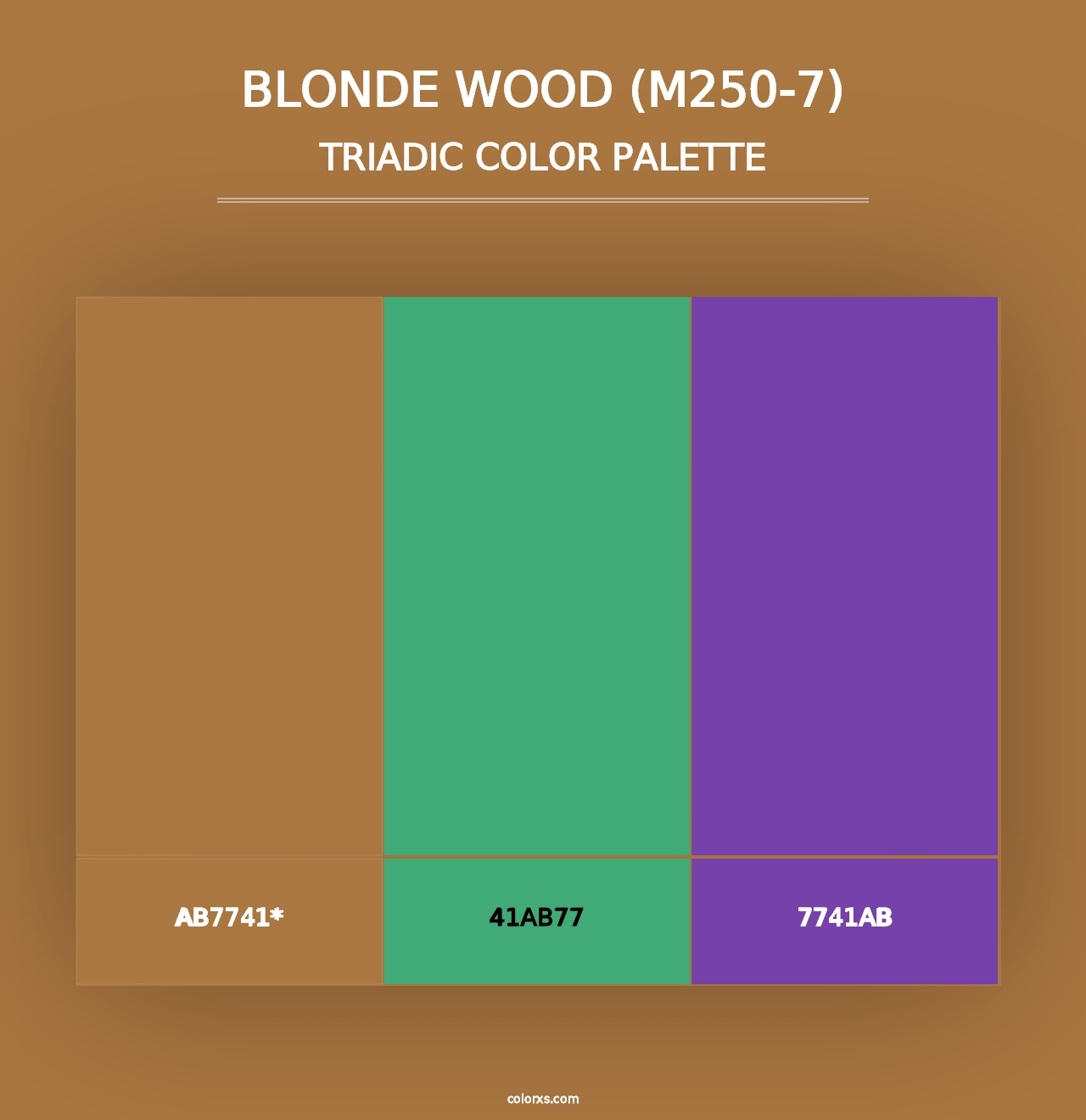 Blonde Wood (M250-7) - Triadic Color Palette