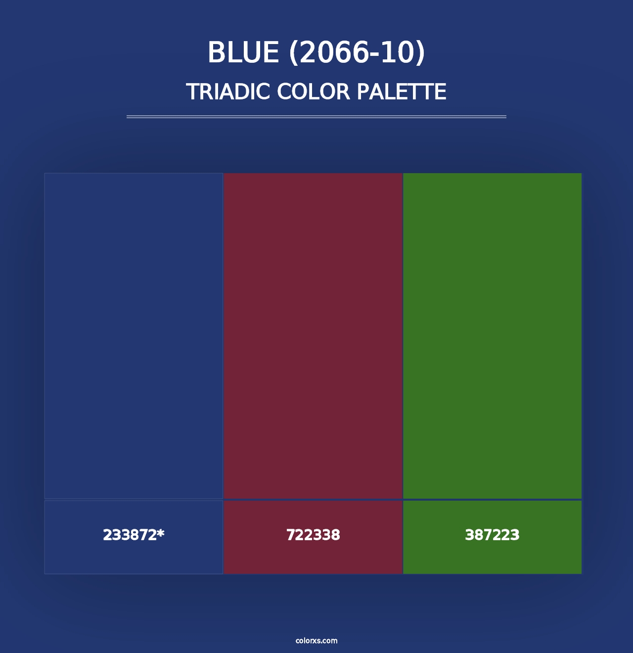 Blue (2066-10) - Triadic Color Palette