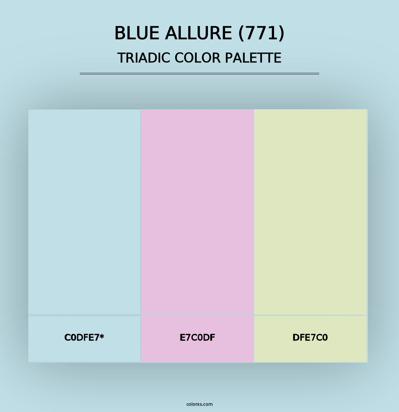 Blue Allure (771) - Triadic Color Palette