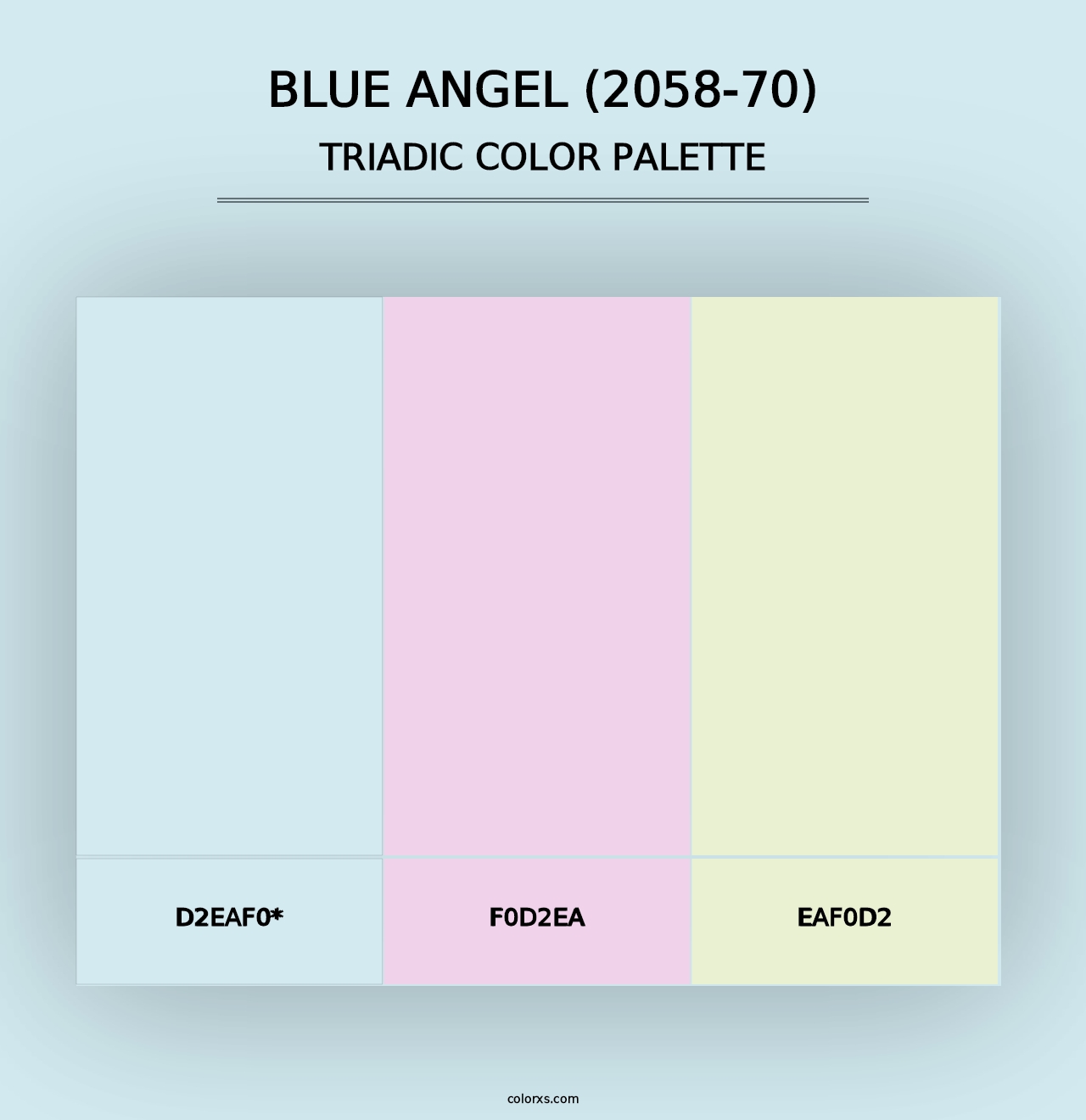 Blue Angel (2058-70) - Triadic Color Palette